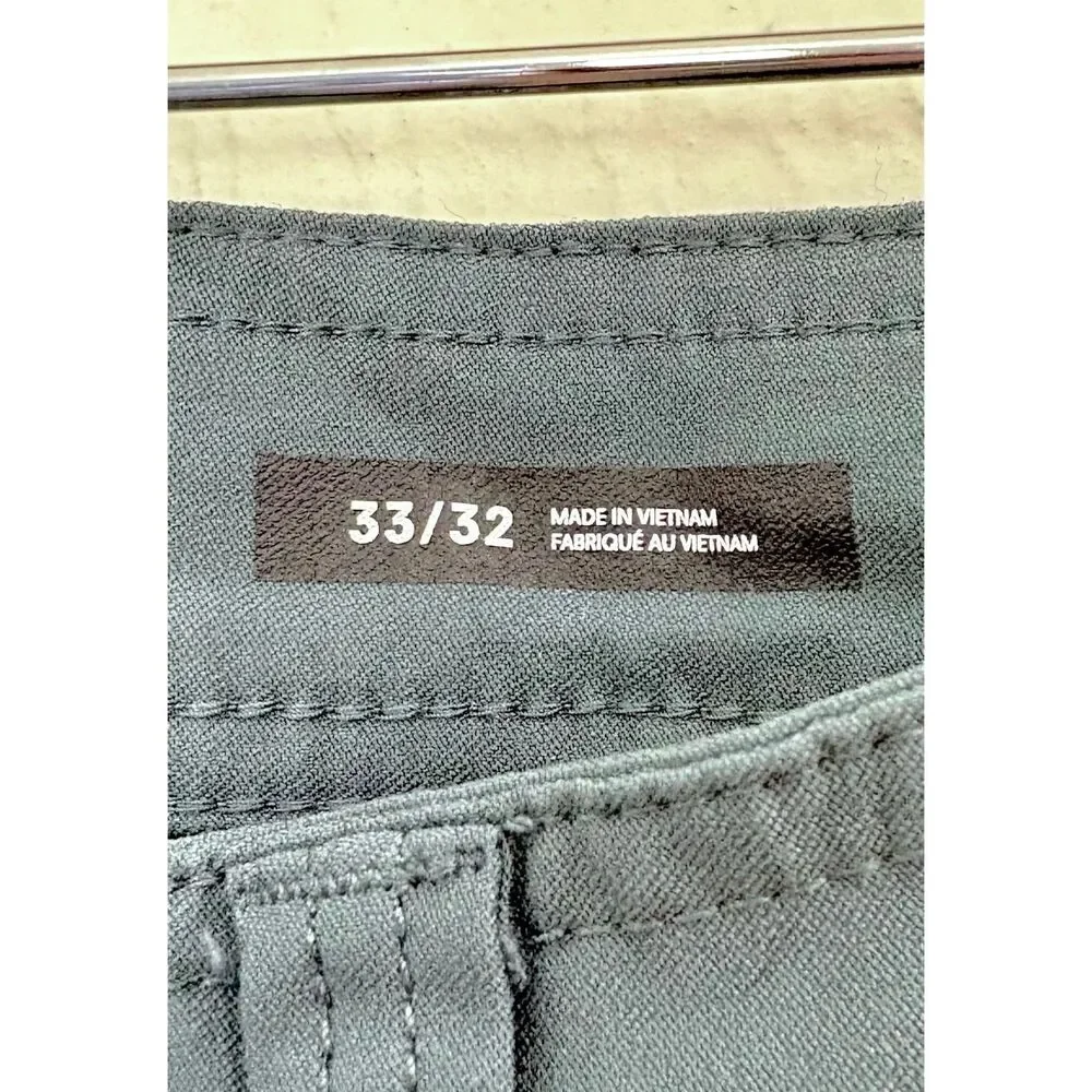 Prana Men’s Size 33x32 Slim Fit Blue/Gray Flat Front Pants Trousers Double Peak